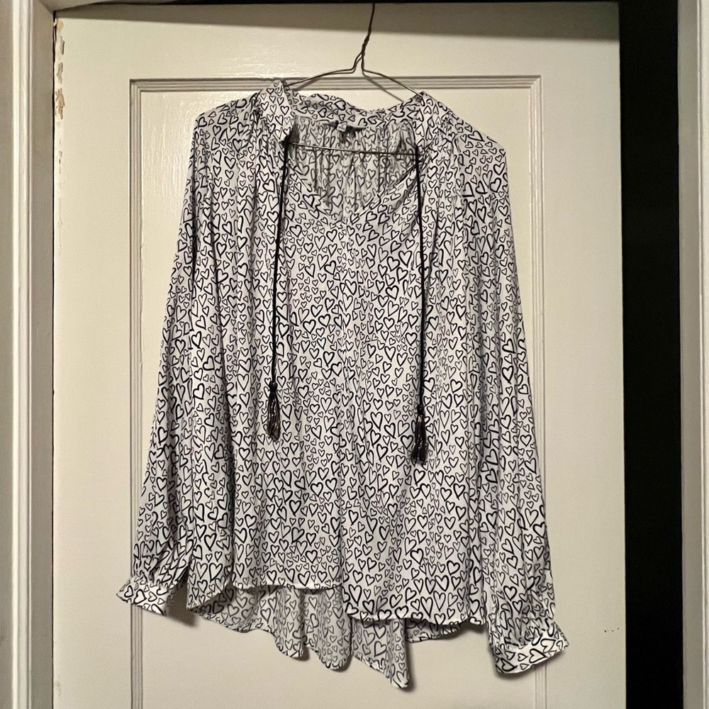 Women’s “Crown & Ivy” Blue Hearts Size Medium Tunic